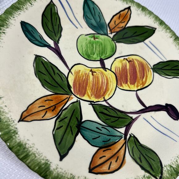 5 Peasant Village Southern Potteries Underglaze Fruit Dinner Plates Italy - Picture 4 of 16